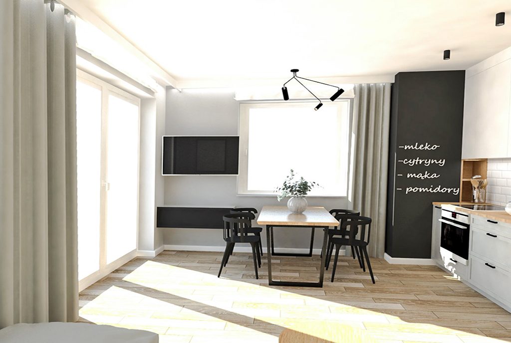 nowoczesny design salonu w ekskluzywnym apartamencie do sprzedaży Ostrów Wielkopolski