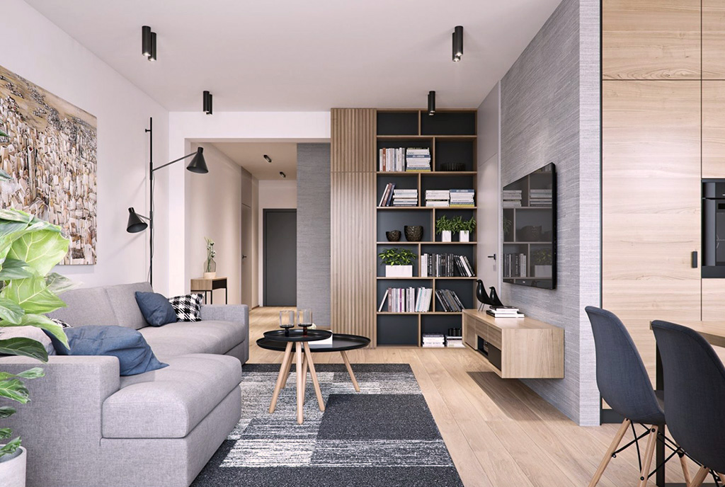 modny, minimalistyczny styl wnętrza ekskluzywnego apartamentu do sprzedaży Wieluń