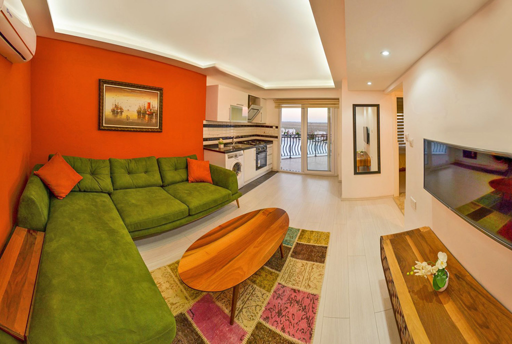 śródziemnomorski styl wykończenia ekskluzywnego apartamentu do sprzedaży Cypr (Iskale)