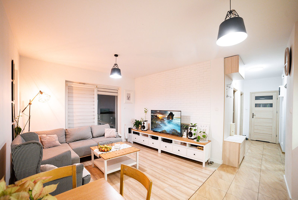 kameralny salon w ekskluzywnym apartamencie do sprzedaży Gdańsk