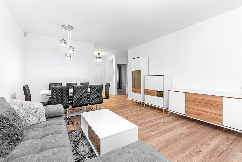 nowoczesna aranżacja wnętrza ekskluzywnego apartamentu do wynajęcia Gdynia (okolice)