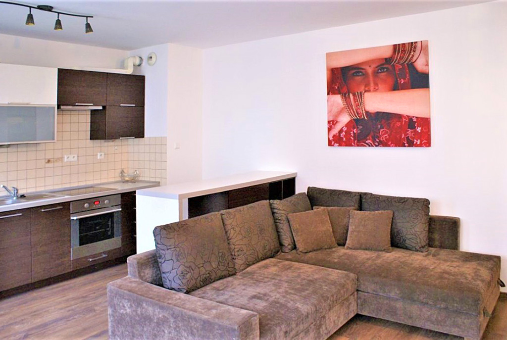 widok na salon w luksusowym apartamencie w Krakowie na sprzedaż