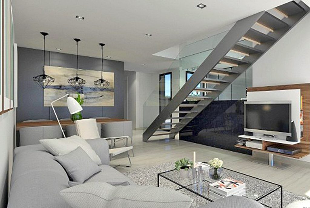 komfortowy salon w ekskluzywnej willi do sprzedaży w Hiszpanii