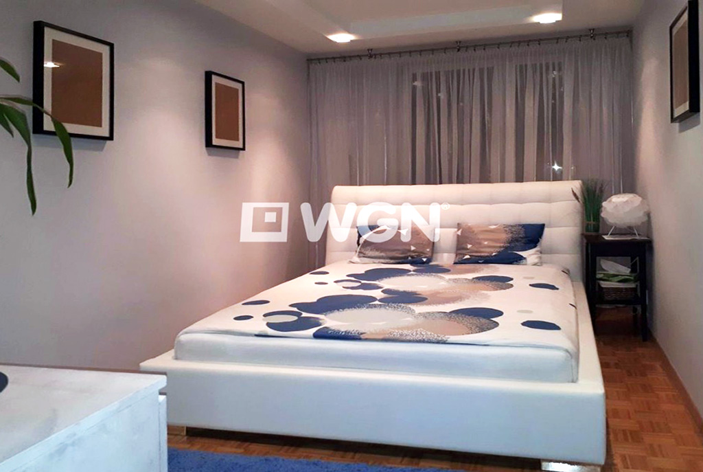 elegancka sypialnia w luksusowym apartamencie w Częstochowie na sprzedaż