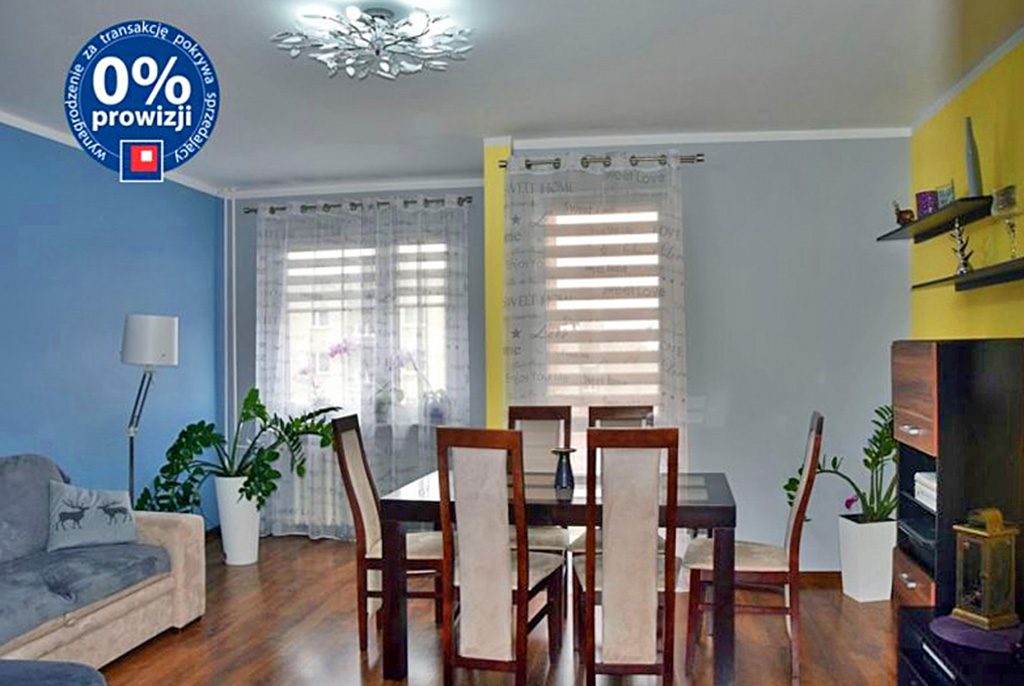 nowoczesne wnętrze salonu w ekskluzywnym apartamencie do sprzedaży w Bolesławcu