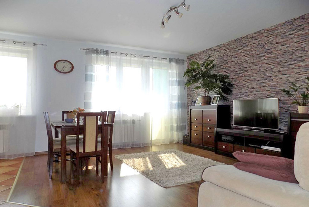 widok na ekskluzywny salon w luksusowym apartamencie w Ełku na sprzedaż