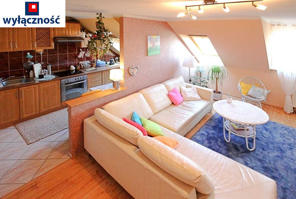 widok z góry na luksusowy salon w ekskluzywnym apartamencie do sprzedaży w Szczecinie