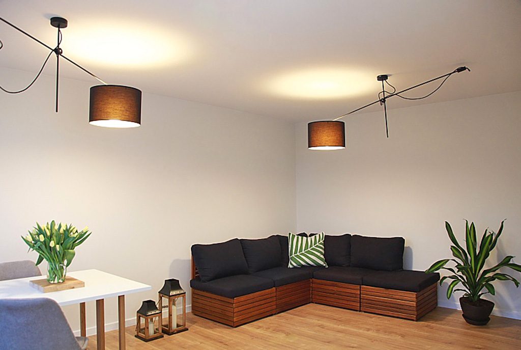 nowoczesne wnętrze salony w ekskluzywnym apartamencie do sprzedaży w Szczecinie