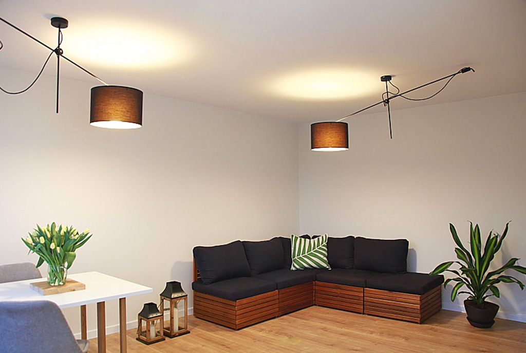 nowoczesne wnętrze salony w ekskluzywnym apartamencie do sprzedaży w Szczecinie