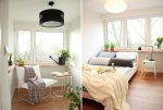 po lewej pokój, po prawej sypialnia w luksusowym apartamencie w Szczecinie na sprzedaż