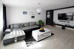 widok z innej perspektywy na luksusowy salon w ekskluzywnym apartamencie do sprzedaży w okolicach Legnicy