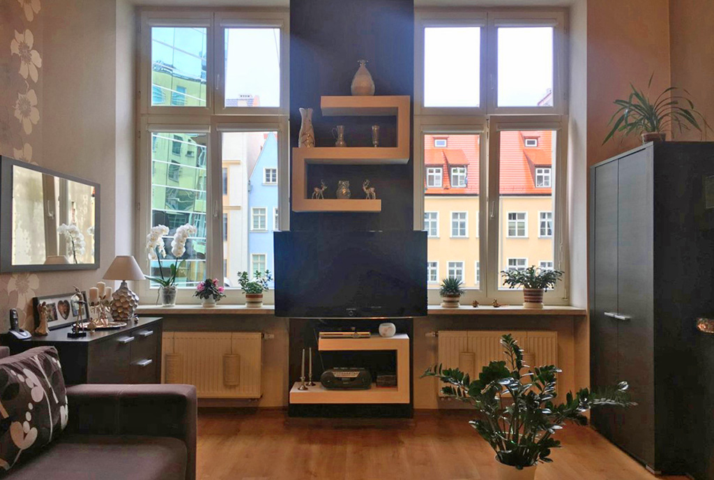 fragment ekskluzywnego salonu w luksusowym apartamencie do sprzedaży we Wrocławiu