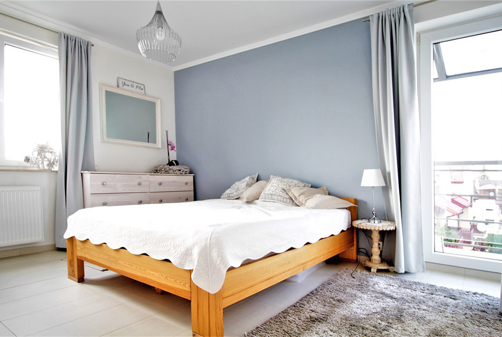 elegancka i prywatna sypialnia w luksusowym apartamencie w Krakowie na wynajem