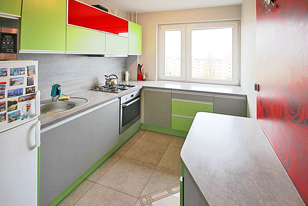 umeblowana kuchnia w luksusowym apartamencie w Szczecinie na wynajem