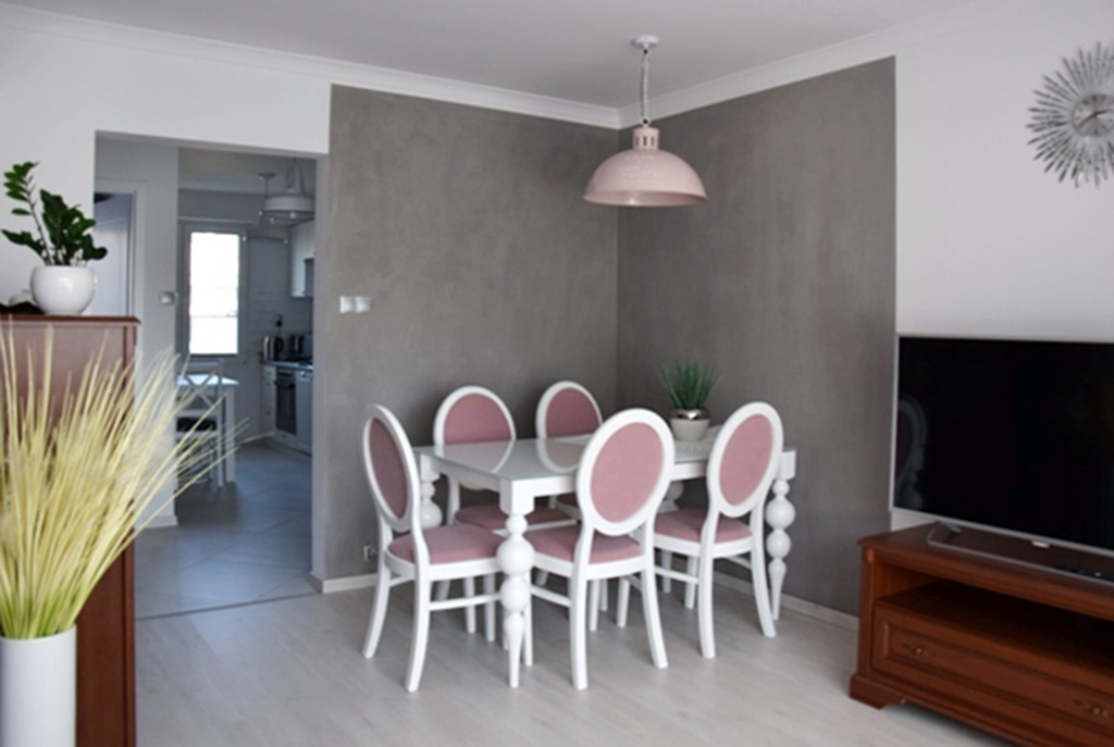 luksusowe wnętrze salonu w ekskluzywnym apartamencie do wynajęcia w Słupsku