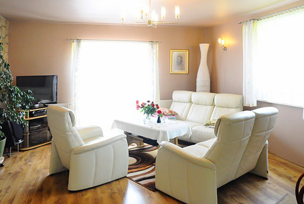 stylowy salon w ekskluzywnej willi do sprzedaży w okolicach Krakowa