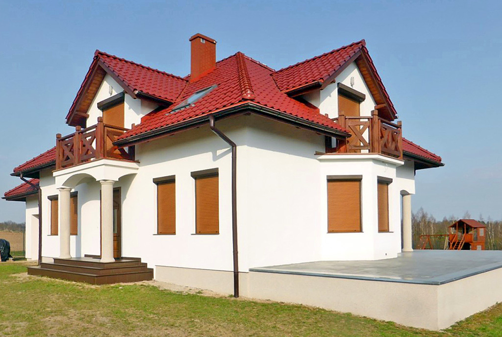 front ekskluzywnej willi do sprzedaży w okolicach Kwidzyna