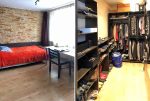 po lewej sypialnia, po prawej garderoba w ekskluzywnym apartamencie w Katowicach na sprzedaż