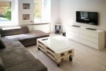 nowoczesny salon w ekskluzywnym apartamencie do sprzedaży w Szczecinie