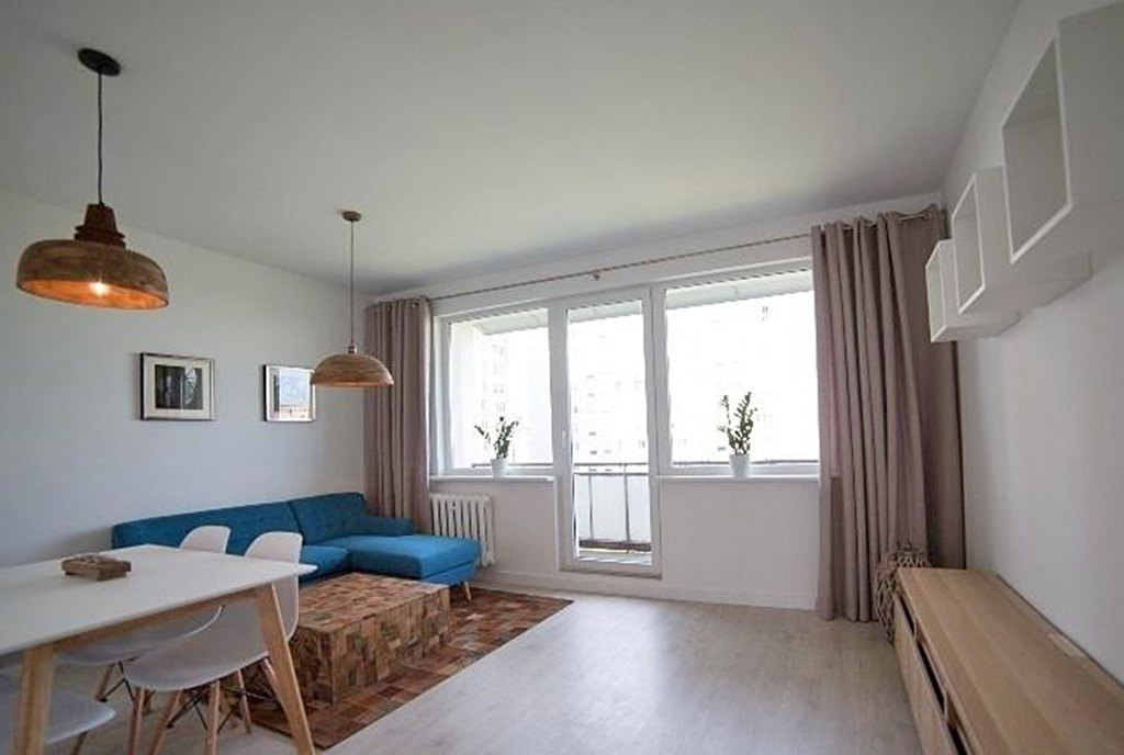 wnętrze salonu w ekskluzywnym apartamencie do sprzedaży w Szczecinie