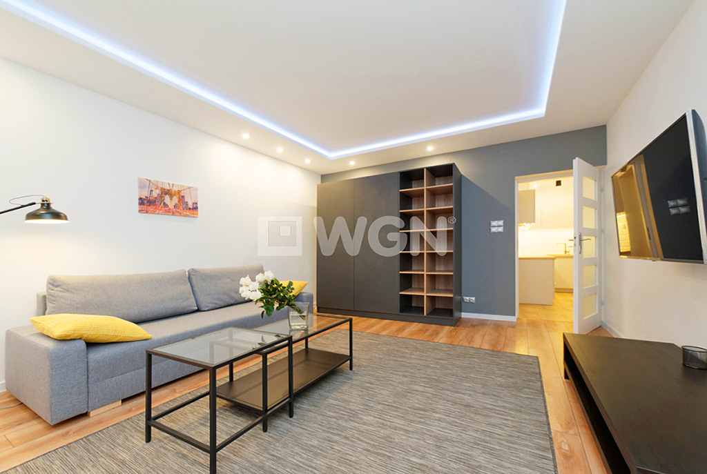 nowoczesny salon w ekskluzywnym apartamencie do wynajęcia w Tarnowie