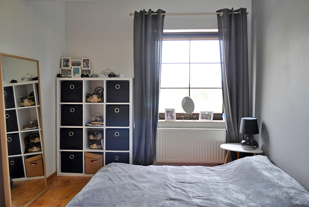 komfortowa i elegancka sypialnia w ekskluzywnym apartamencie w okolicach Legnicy na wynajem