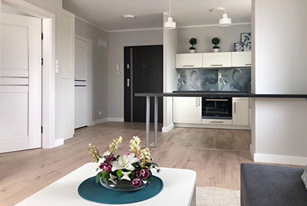 nowoczesne wnętrze ekskluzywnego apartamentu do wynajęcia w okolicach Legnicy