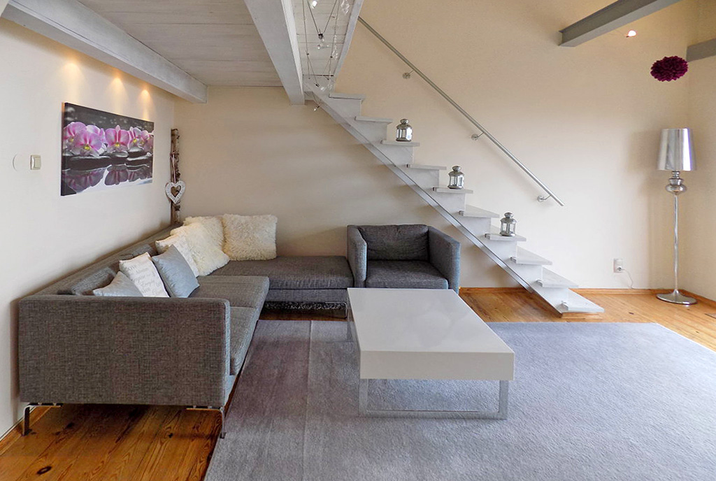 nowoczesne wnętrze ekskluzywnego apartamentu do sprzedaży na Mazurach
