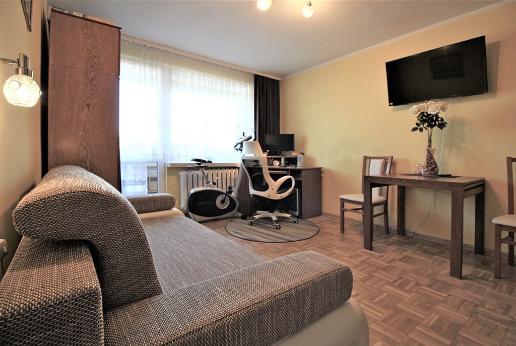przestronny salon w ekskluzywnym apartamencie do sprzedaży w Krakowie
