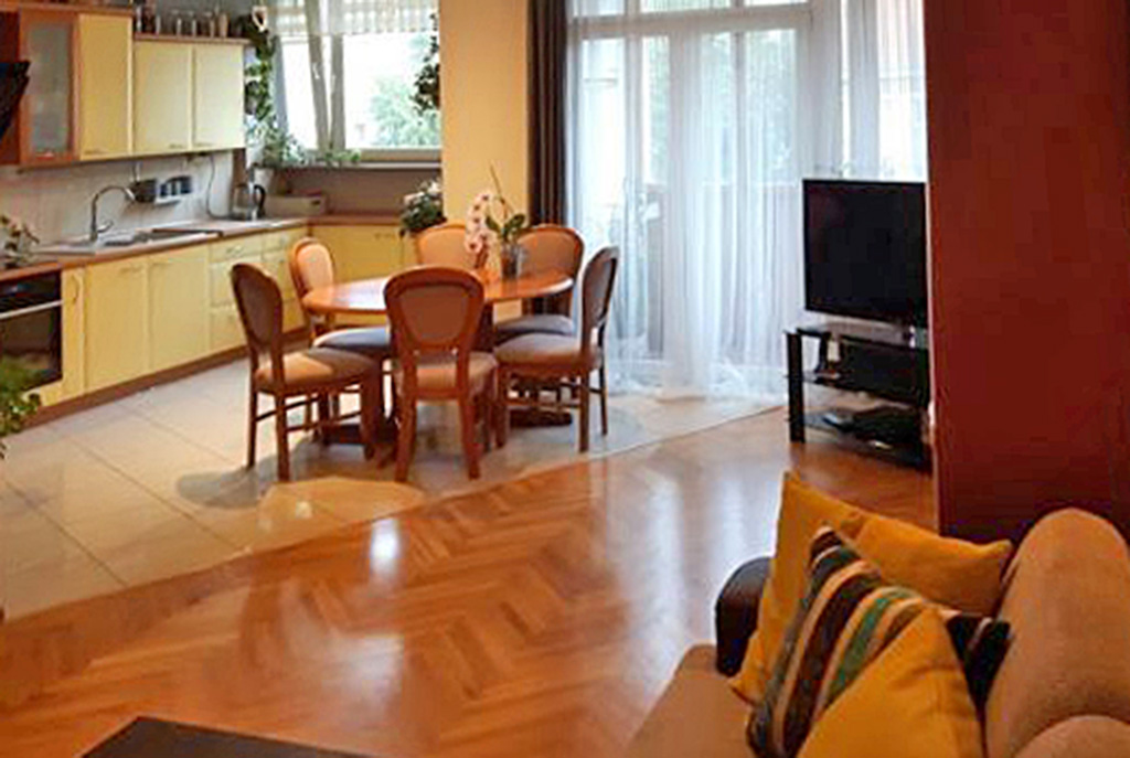 komfortowy salon w ekskluzywnym apartamencie do sprzedaży w Szczecinie