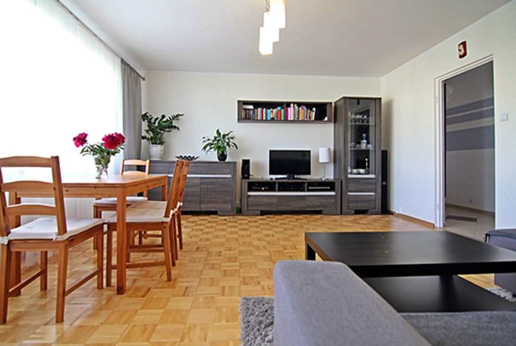 przestronny salon w ekskluzywnym apartamencie do sprzedaży w Wieluniu