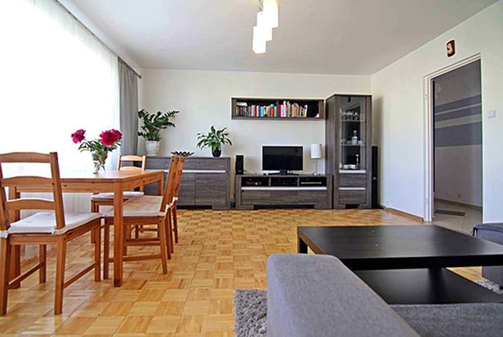 przestronny salon w ekskluzywnym apartamencie do sprzedaży w Wieluniu