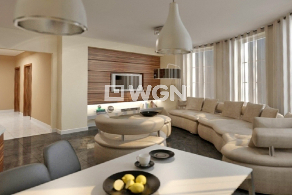 nowoczesny salon w ekskluzywnym apartamencie do sprzedaży w okolicach Legnicy