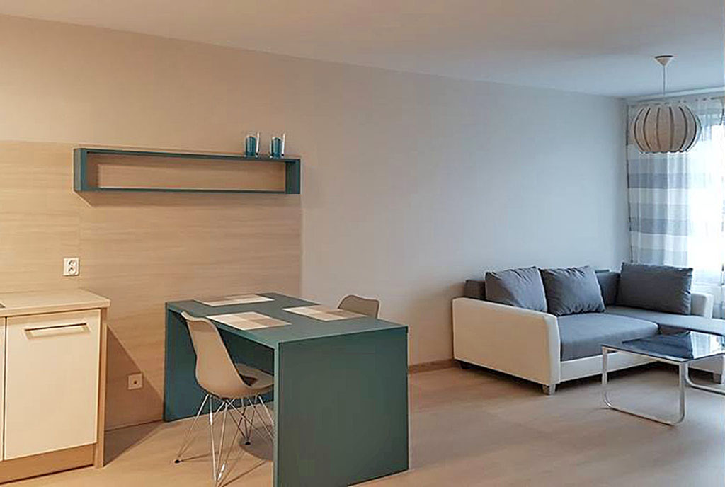 nowoczesny salon w ekskluzywnym apartamencie do wynajęcia w Szczecinie