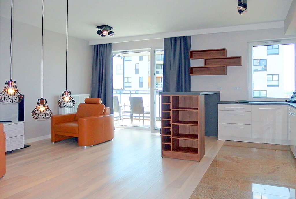 nowoczesne i przestronne wnętrze ekskluzywnego apartamentu do wynajęcia we Wrocławiu