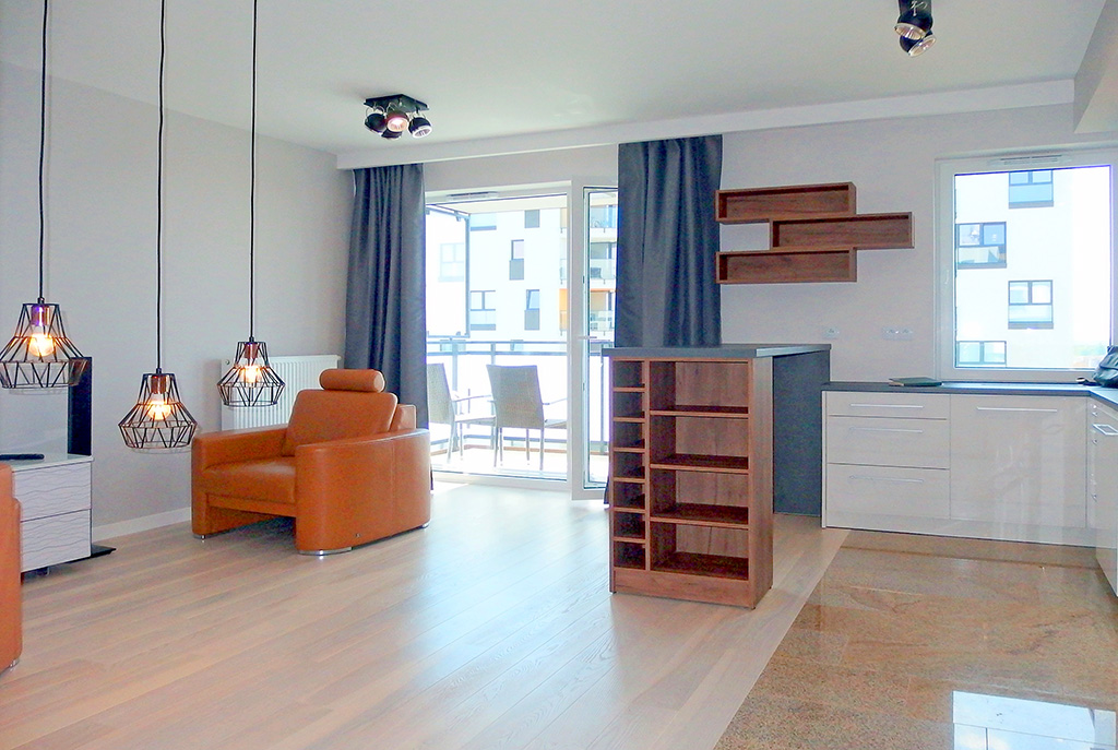 nowoczesne i przestronne wnętrze ekskluzywnego apartamentu do wynajęcia we Wrocławiu