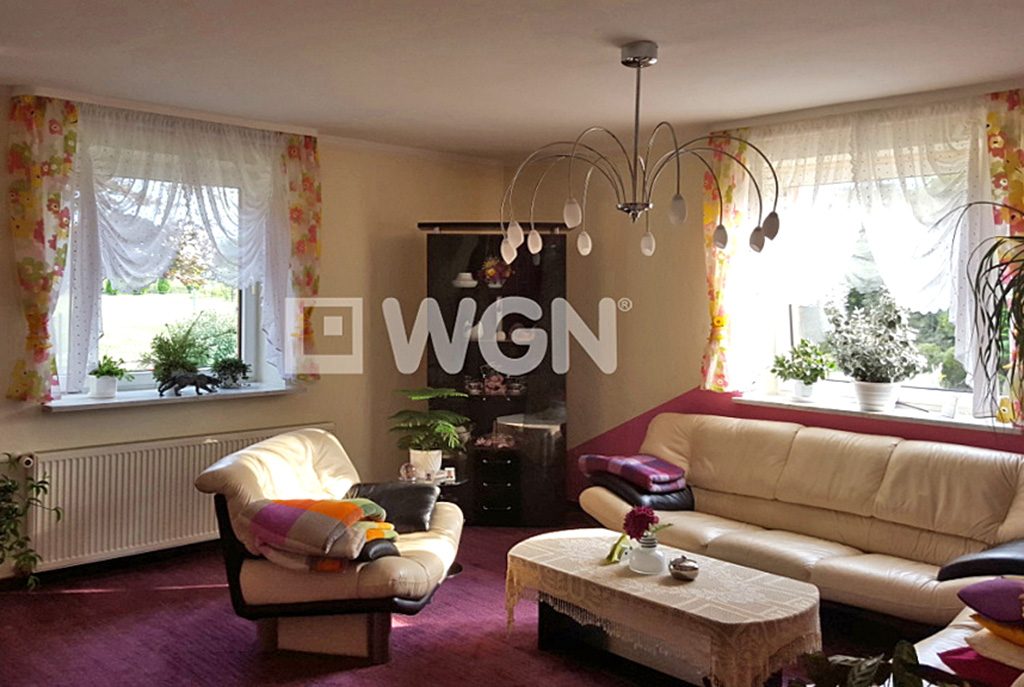 komfortowy salon w ekskluzywnej willi do sprzedaży w okolicach Bielska-Białej