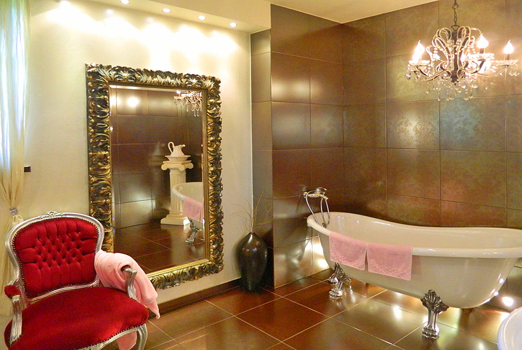 stylowa łazienka w luksusowej willi w Łodzi na sprzedaż