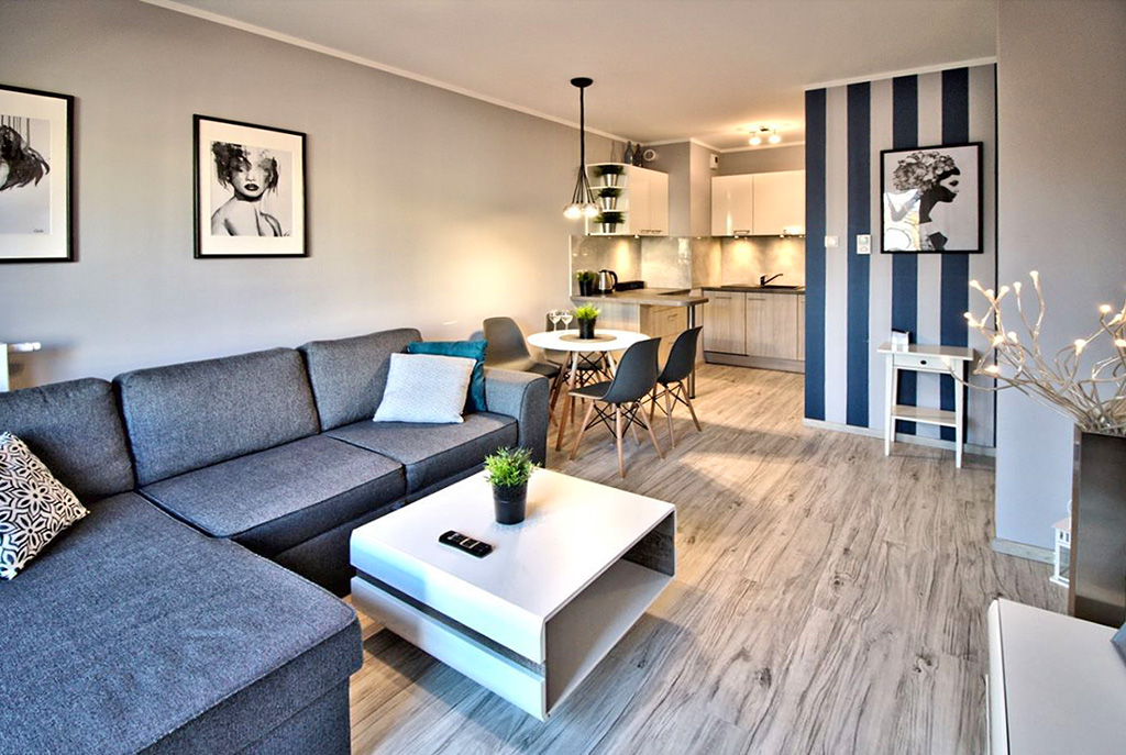 nowoczesne, artystyczne wnętrze ekskluzywnego apartamentu do wynajęcia w Szczecinie