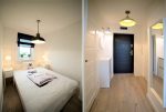 po lewej sypialnia, po prawej przedpokój w luksusowym apartamencie w Szczecinie na sprzedaż