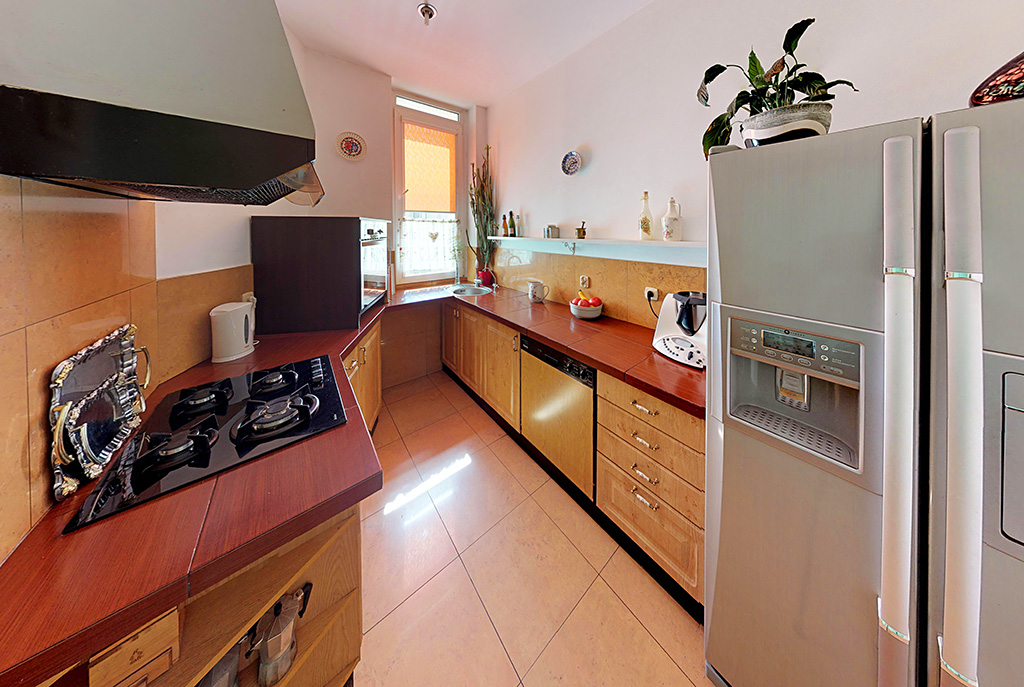 umeblowana i urządzona kuchnia w luksusowym apartamencie w Szczecinie na sprzedaż