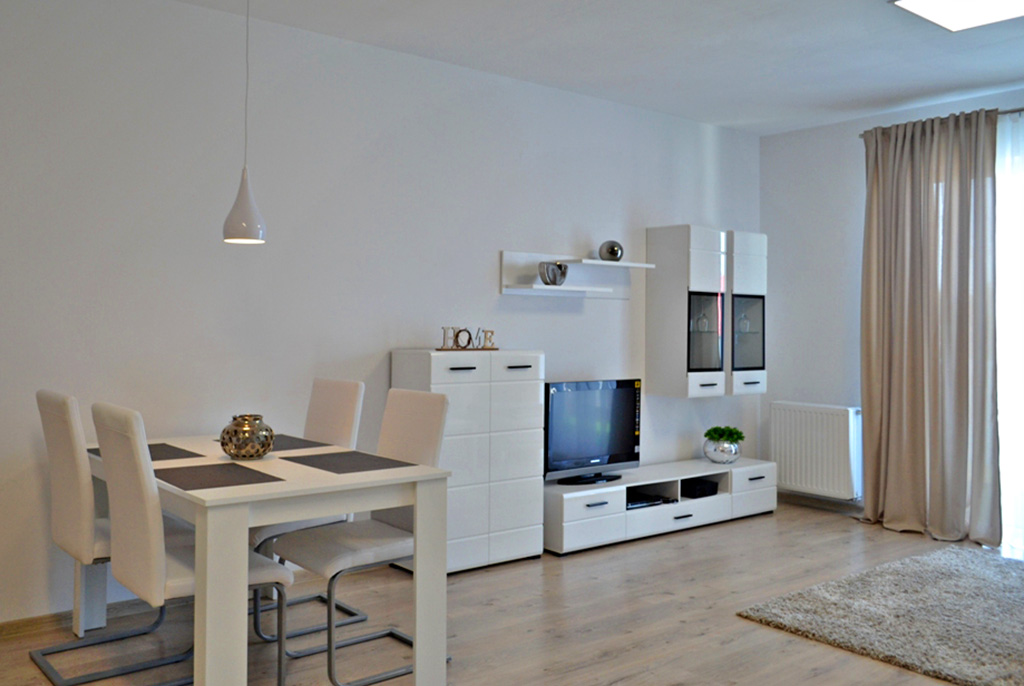 widok na salon w luksusowym apartamencie do wynajmu w Bolesławcu