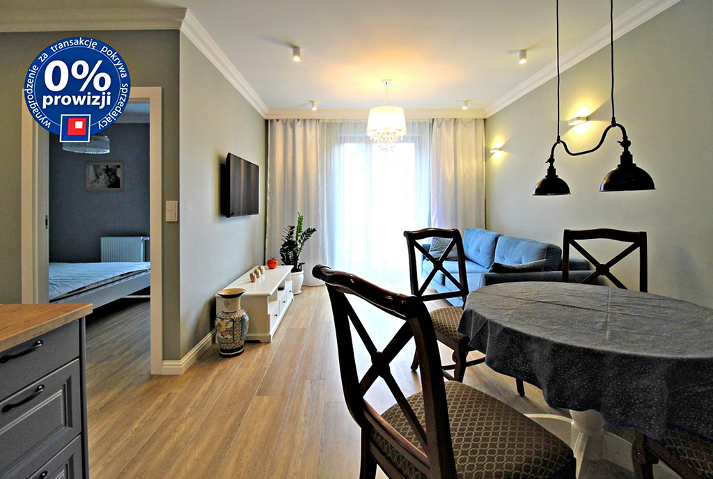 urządzone w wysokim standardzie wnętrze ekskluzywnego apartamentu do wynajęcia w Krakowie