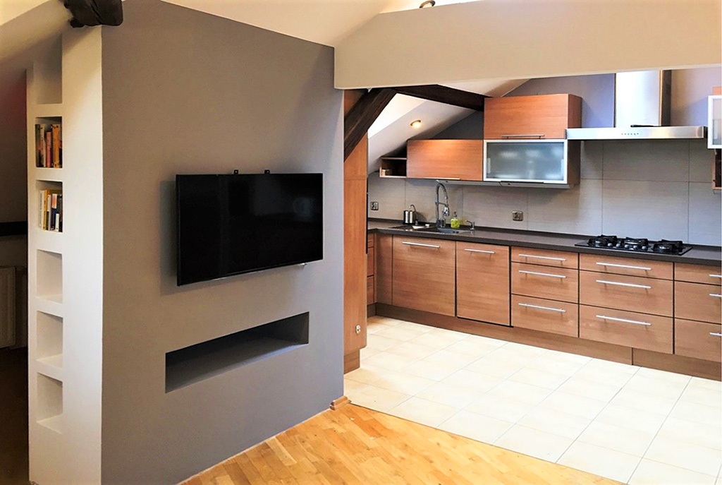 widok na luksusowe wnętrze ekskluzywnego apartamentu do wynajmu w Krakowie