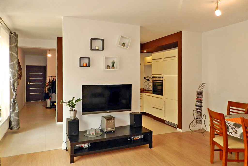 bogato wyposażone i umeblowane wnętrze ekskluzywnego apartamentu do wynajęcia w Szczecinie