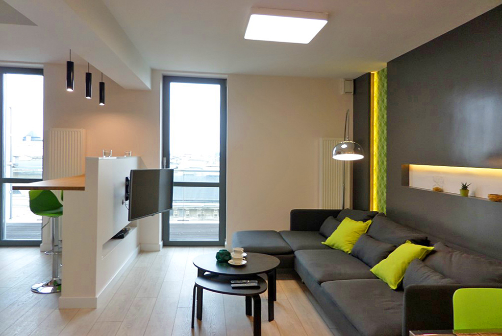 fragment prestiżowego salonu w ekskluzywnym apartamencie do wynajmu we Wrocławiu
