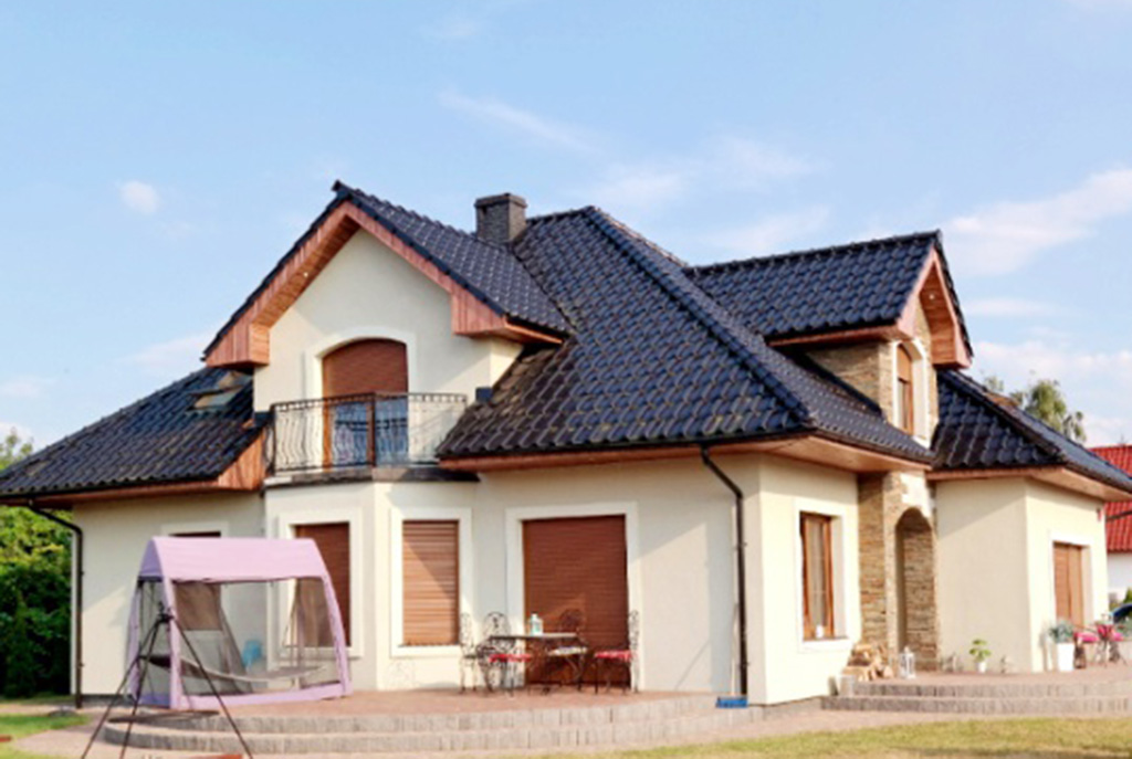 widok od strony ogrodu na ekskluzywna willę do sprzedaży w Gorzowie Wielkopolskim