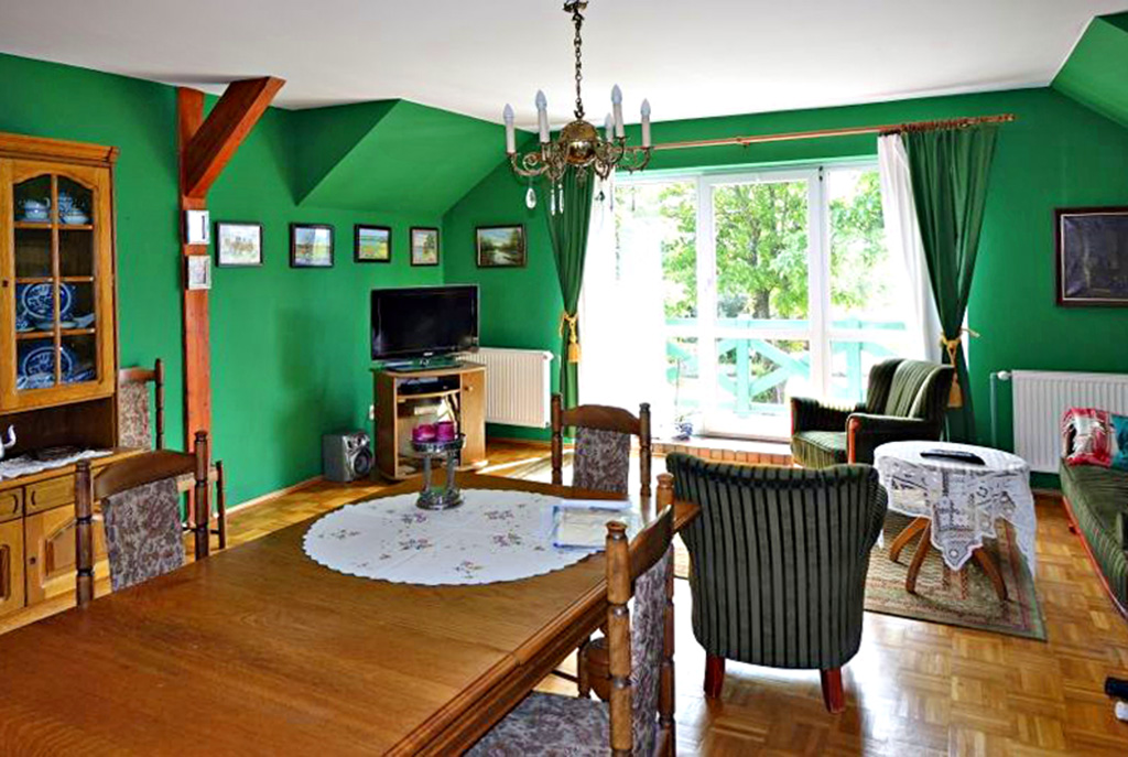 elegancki salon w luksusowej willi do sprzedaży w okolicach Torunia