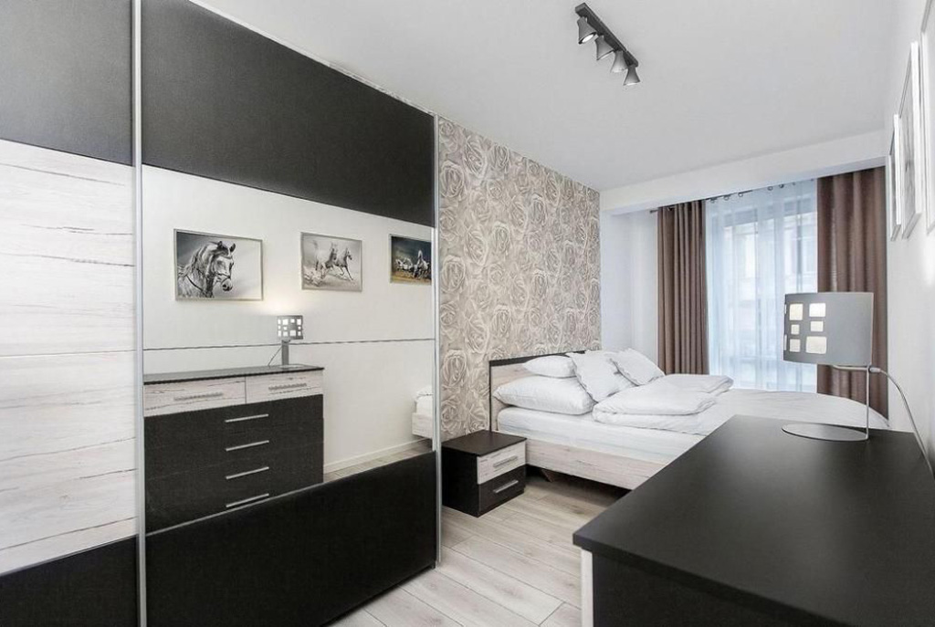 zaciszna, prywatna sypialnia w luksusowym apartamencie w Szczecinie na sprzedaż