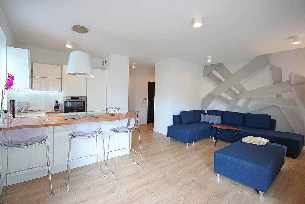 nowoczesne wnętrze ekskluzywnego apartamentu do wynajęcia w Szczecinie